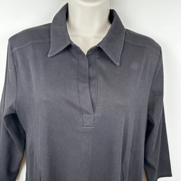 NEW Women with Control Dress Regular Prime Stretch Denim 2 Swing Black Small - Picture 2 of 14